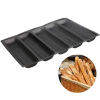 silicone baguette pan non stick perforated fench bread pan forms hot dog molds baking liners mat bread mould