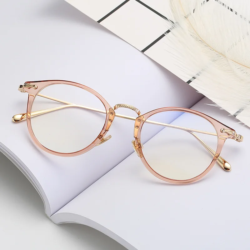 TR90 прозрачные круглые очки для мужчин и женщин оптические близорукости по