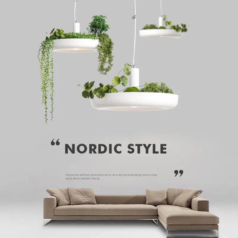 

Nordic Sky Garden Plant Pendant Lights DIY Lamp Flower Pot Hanging Lamp Dining Room Restaurant Bar Lighting Fixtures Home Decor