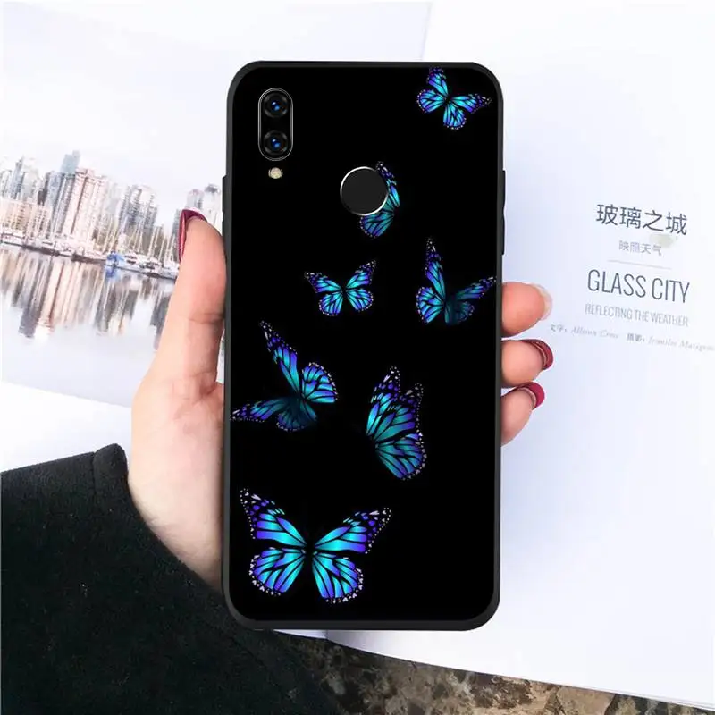 

butterfly art design pattern Phone Case For Huawei honor Mate P 10 20 30 40 Pro 10i 9 10 20 8 x Lite Luxury brand shell funda