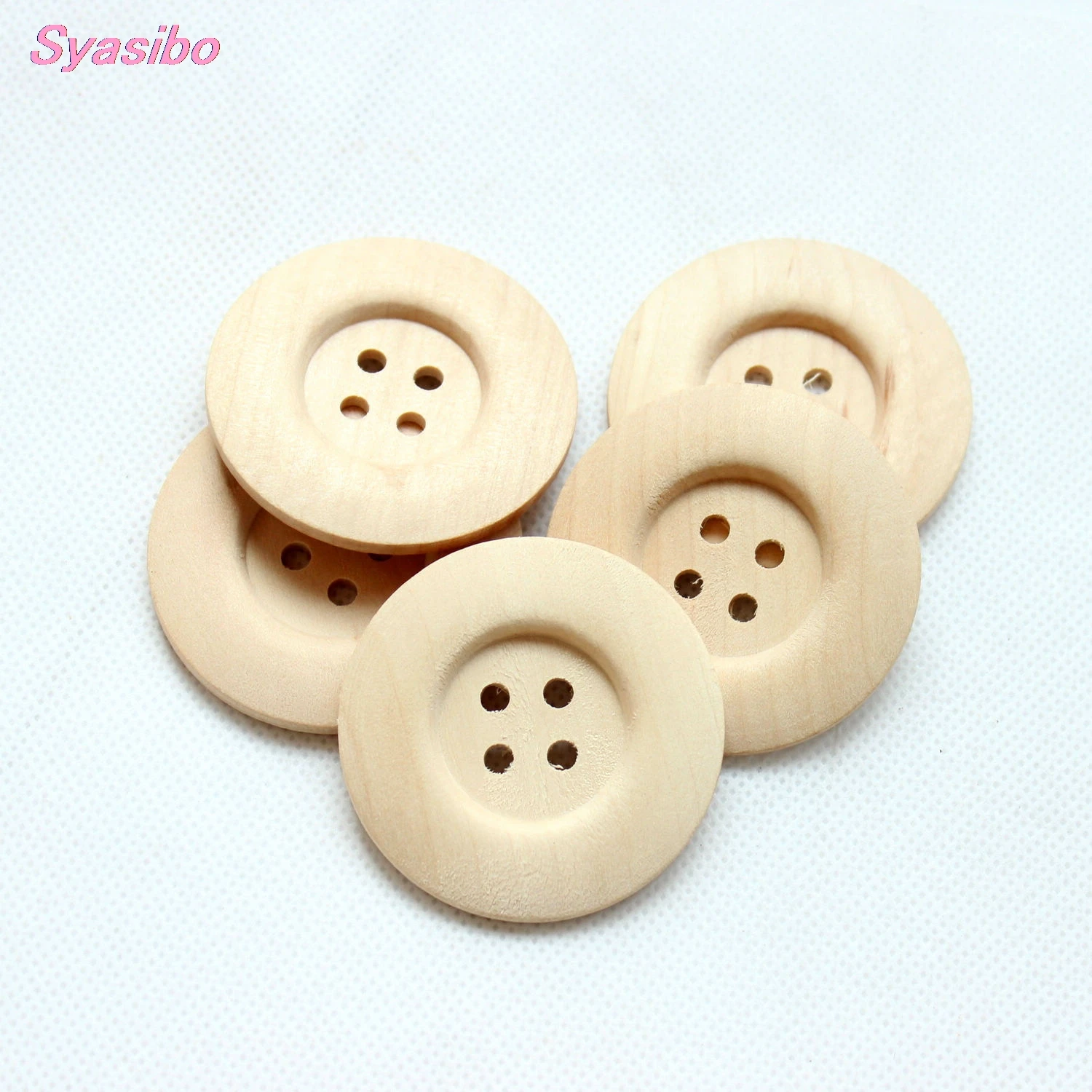 (40 шт./лот) 50 мм Пустые Простые Персонализированные деревянные пуговицы с вашим