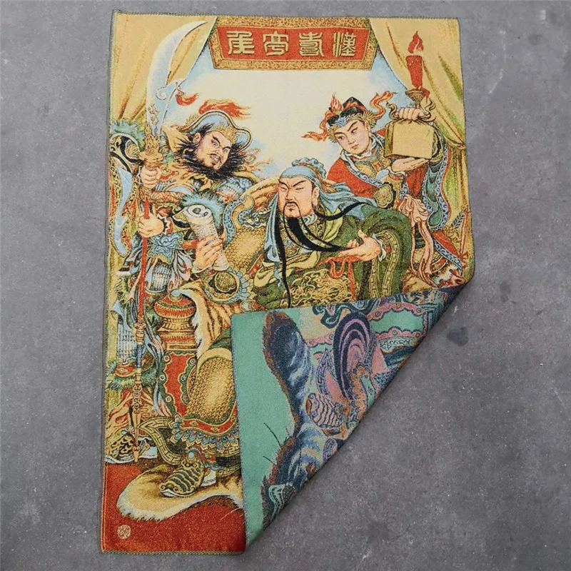 Китайская старая тибетская шелковая танка подвесная картина Fengshui Guan Gong 60x90 м | Дом