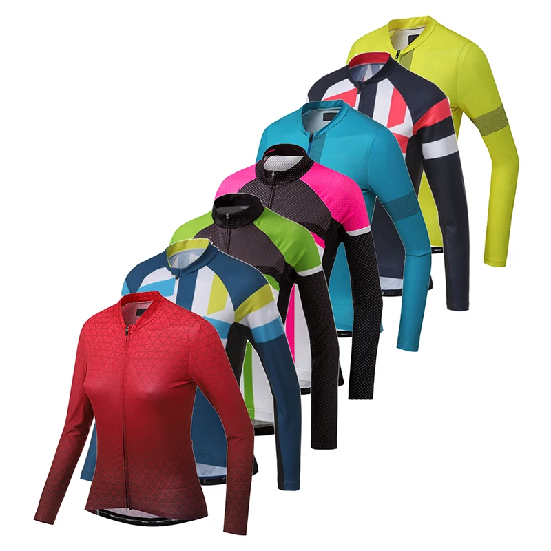 

Women Fashion Cycling Jersey 2022 Spring/Autumn New Long Sleeve Breathable Road Bike Shirt Quick Dry MTB Bike Wear Ropa Ciclismo