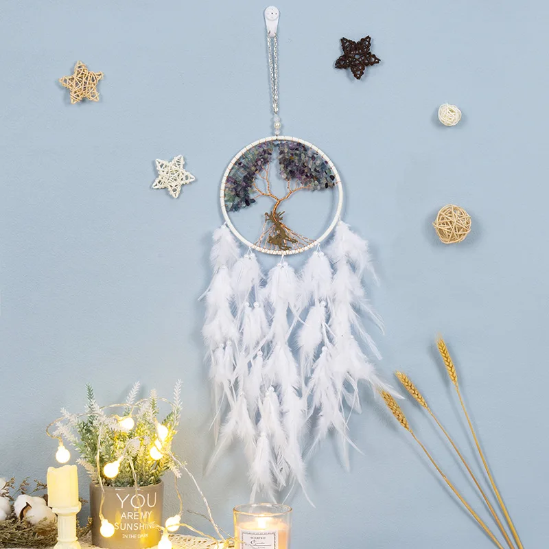 

The Tree of True Love Dreamcatcher Bedroom Decoration Handmade Feather Dream Catcher Art Valentine's Day Gift To Send Batter