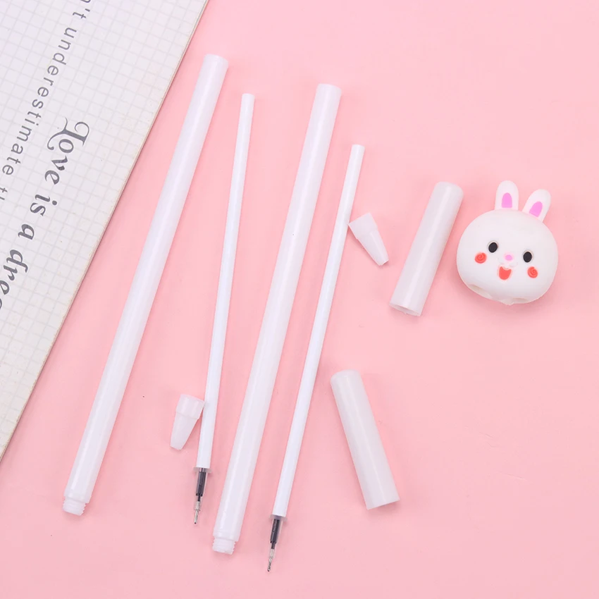 2 шт./пара ленивый штраф ручка 0,5 мм, принт с героями мультфильмов Kawaii, Животные записи пара гелевая ручка школы и офиса письменные принадлежности Канцтовары для студентов