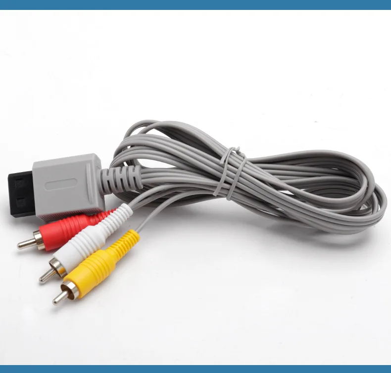 

1.8m Component Cable Audio Video AV Composite 3 RCA Cable for Sharpest Video Main 480p Video Output for Nintendo Wii Console