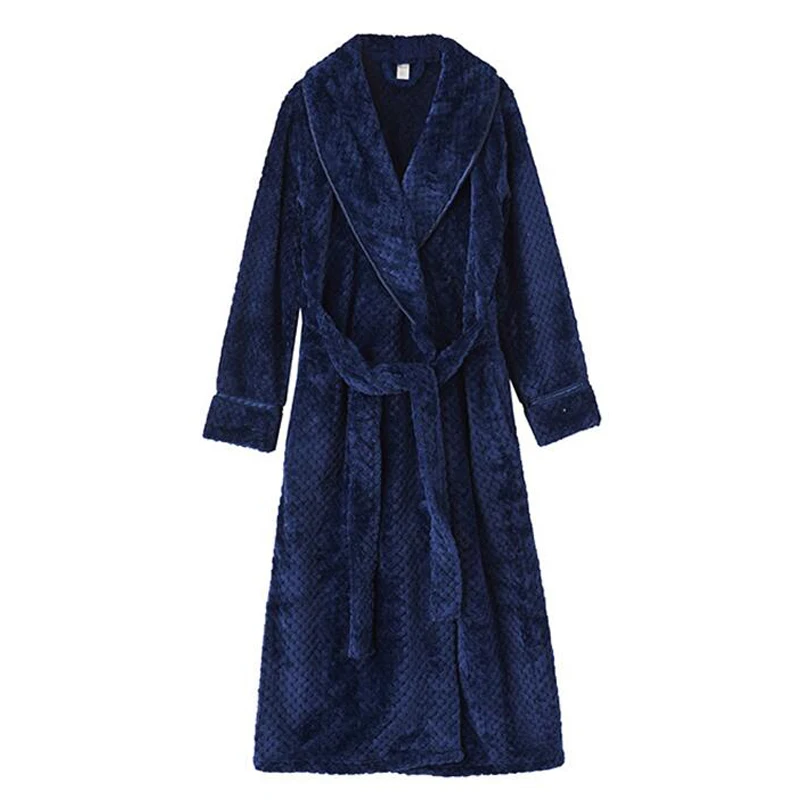 Зимний халат для влюбленных мужчин и женщин мужской фланелевый плотный теплый