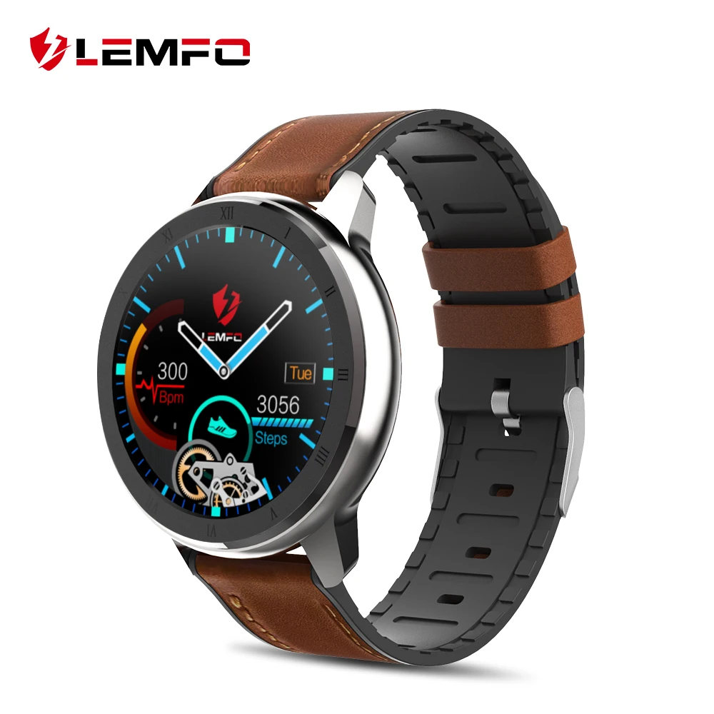 LEMFO Смарт часы ELF2 PPG + ЭКГ 1 3 дюймов полный сенсорный экран 360*360 чехол из