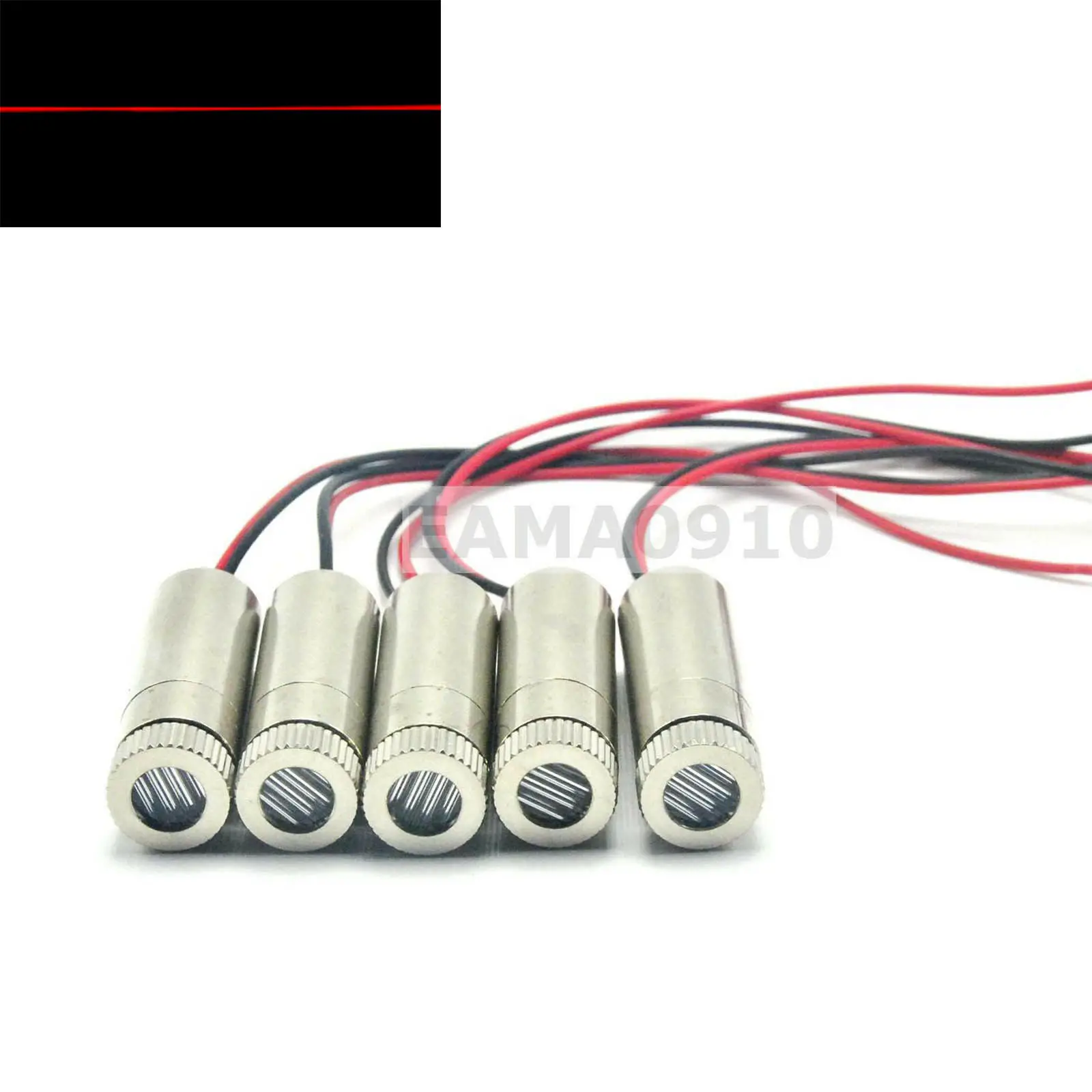 

5pcs 650nm 5mW Focusable Red Laser Line Module Diode 120 Degree w/ Driver in