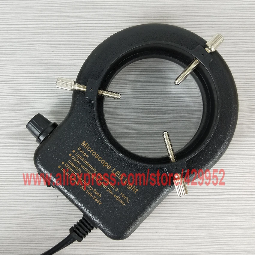 Промышленный микроскоп камера 56 светодиодный регулируемый источник яркости Диммер SMD кольцевой светильник осветитель лампа