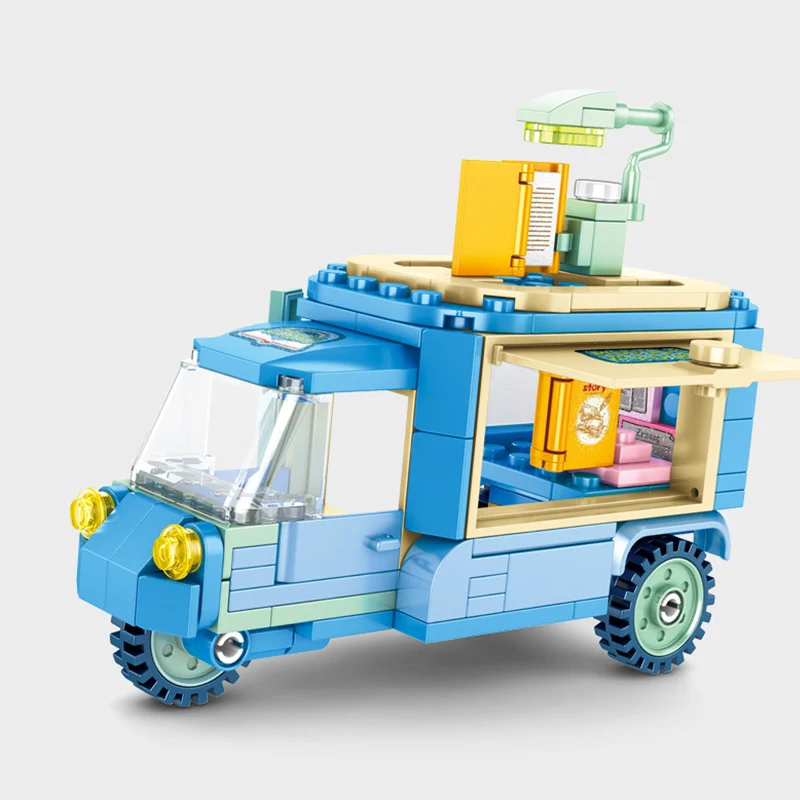 Городской мини уличный вид серия игрушек еда корзина грузовик милая 3D модель