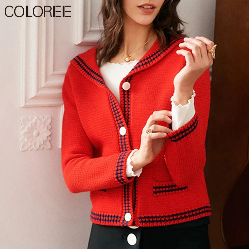 Женский трикотажный кардиган в полоску повседневный модельный дизайнерский