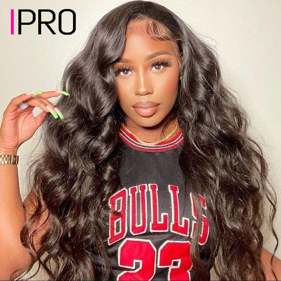 

IPRO Cheap Body Wave Human Hair Wigs Remy Peruvian Body Wave Lace Frontal Wig 180% 13*1 HD Lace Part Frontal Wig Hairline Wigs