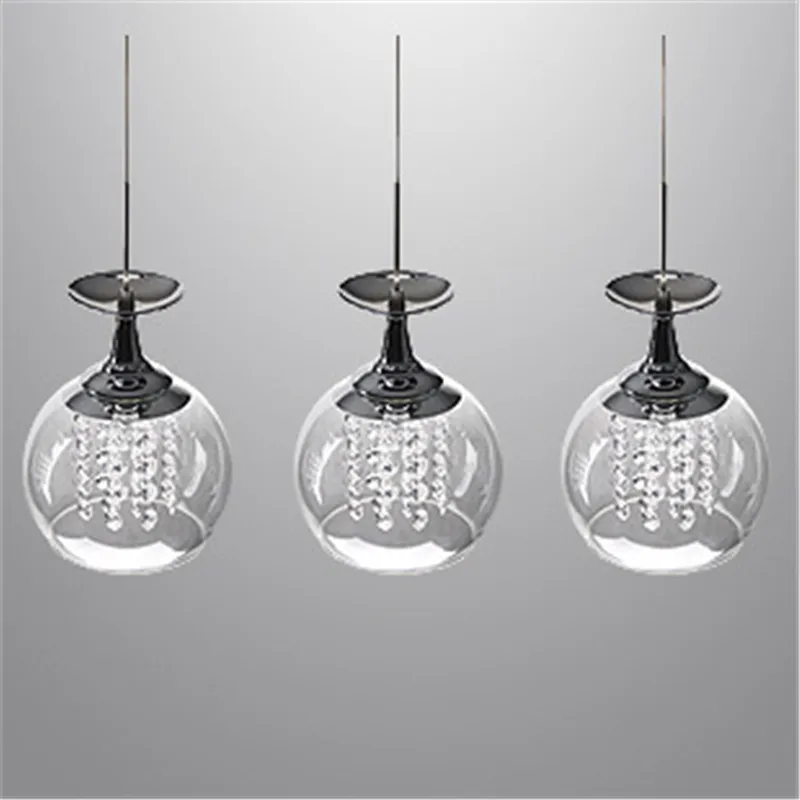Подвесной светильник в виде бокала для вина s 3 лампы Современный хрустальный