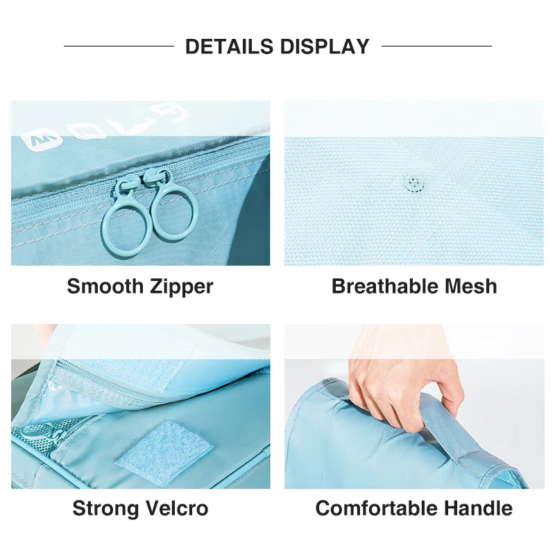 

7 Pieces Kit Travel Organize Bags Sort Out Storage Bag Travel Accessory Cosmetics Box Shoes Clothes Bag