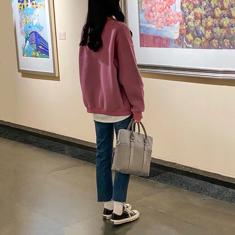 Portable Briefcases Women Travel Shoulder Bags Laptop Protection Handbags Office Document Organizer Storage Pouch Accessories