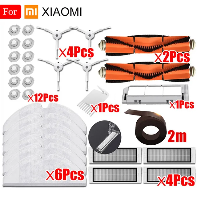 FXMi-36 Основная щетка hepa фильтр, боковая щетка для швабры подходит для Xiaomi Mi Roborock S50 S51 Roborock 2 Запчасти для пылесоса - Цвет: FXMi-36