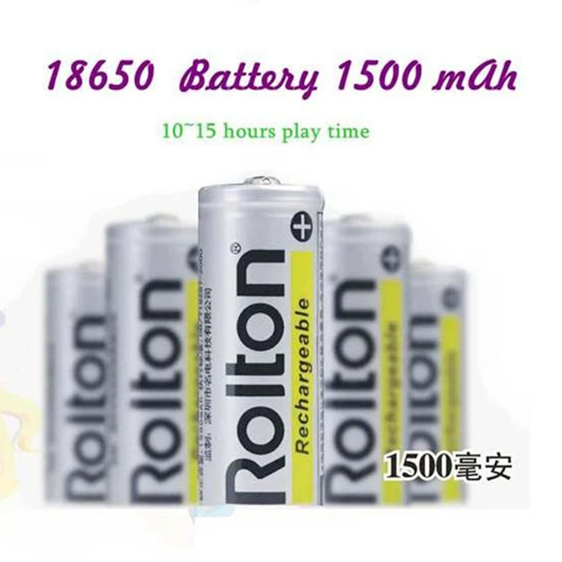Original Rolton W405 18650 1500mAh Rechargeable Battery 10-15hours Playing Time | Электроника