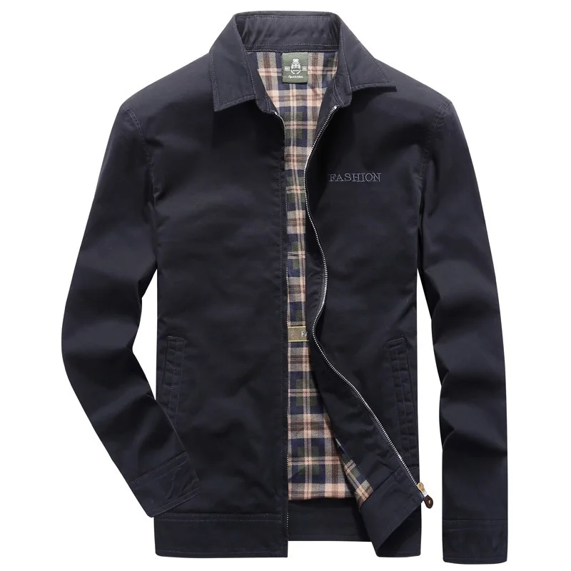

Autumn Jacket Men Military Casual Coat Men Turn-down Collar Windbreaker Jaqueta Masculina Plus Size M-4XL Cotton Mens Jackets