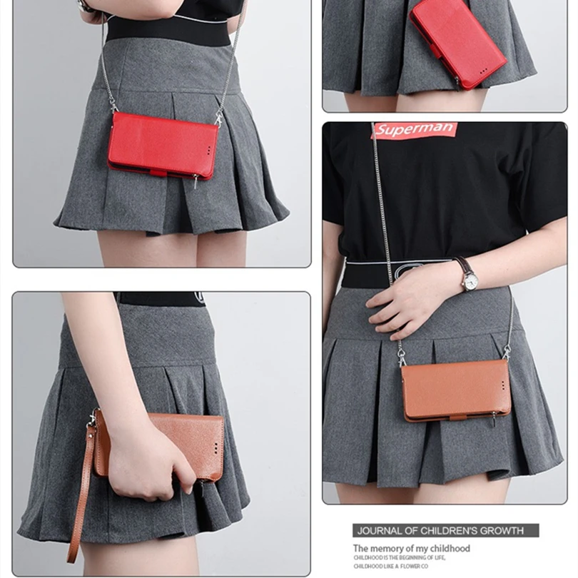 

Кожаный чехол для телефона для iphone 13, 12, 11 pro maxMicrofiber, кошелек на молнии, сумка-мессенджер через плечо для телефона Xs max, XR, X, 8, 7, 6 plus, сумка