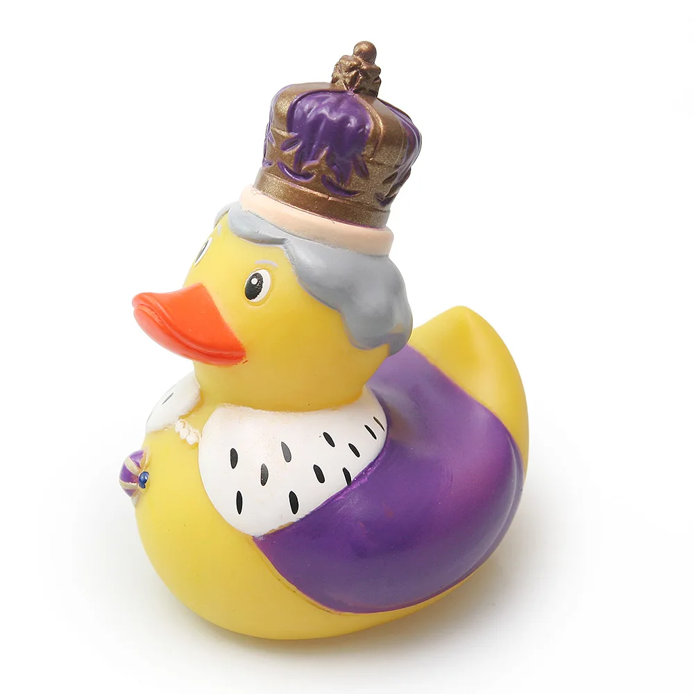 Новинка 2019 детская игрушка для купания плавающая резиновая утка 11 см королевская