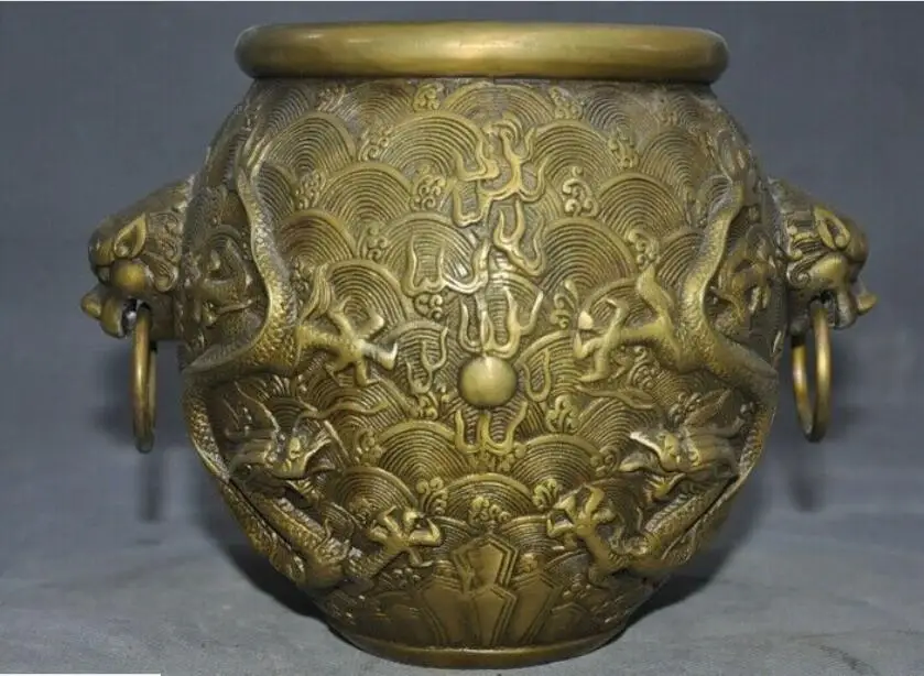 Отмечены Китайский Старый бронзовая фигурка периода династии Дракон статуэтка