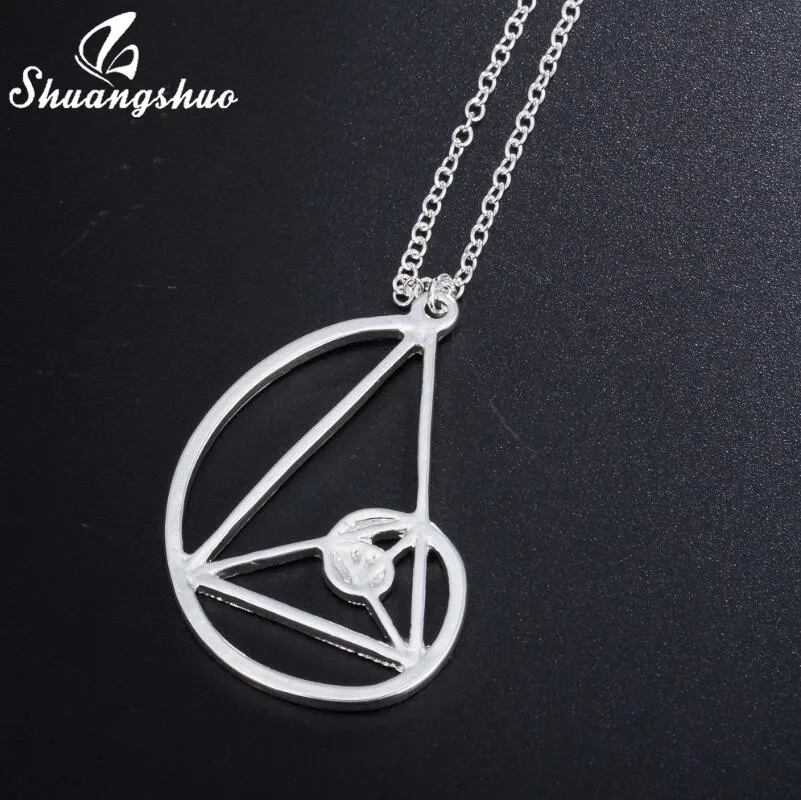 Ожерелье "Спираль с треугольником": подвеска Фибоначчи, отношение, психология, наука, биология, ювелирные изделия, мода, подарки учителям математики.