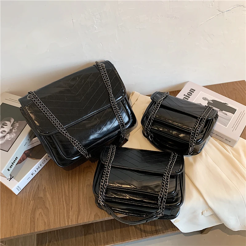 

High Quality Women Pu Leather Small Handbags Shoulder Bags Fashion Ladies Chain Crossbody Bags Designer Female Messenger Bag New