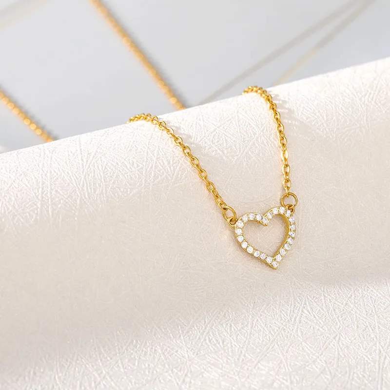 Женские цепочки с подвеской в виде сердца колье золотистого/серебристого цвета