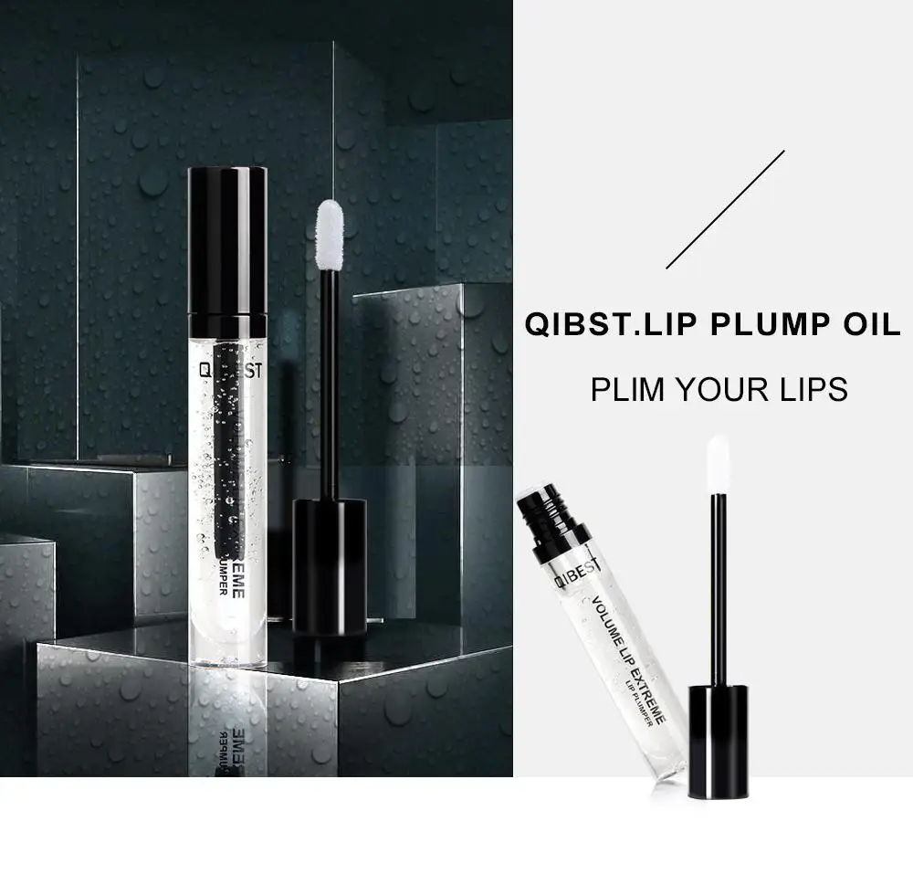 Яркий гламурный жидкий прозрачный блеск для губ водонепроницаемый длинная