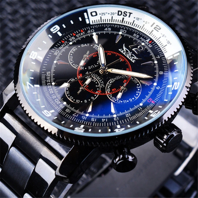 Механические наручные часы мужские деньги время отдыха шесть стальных игл