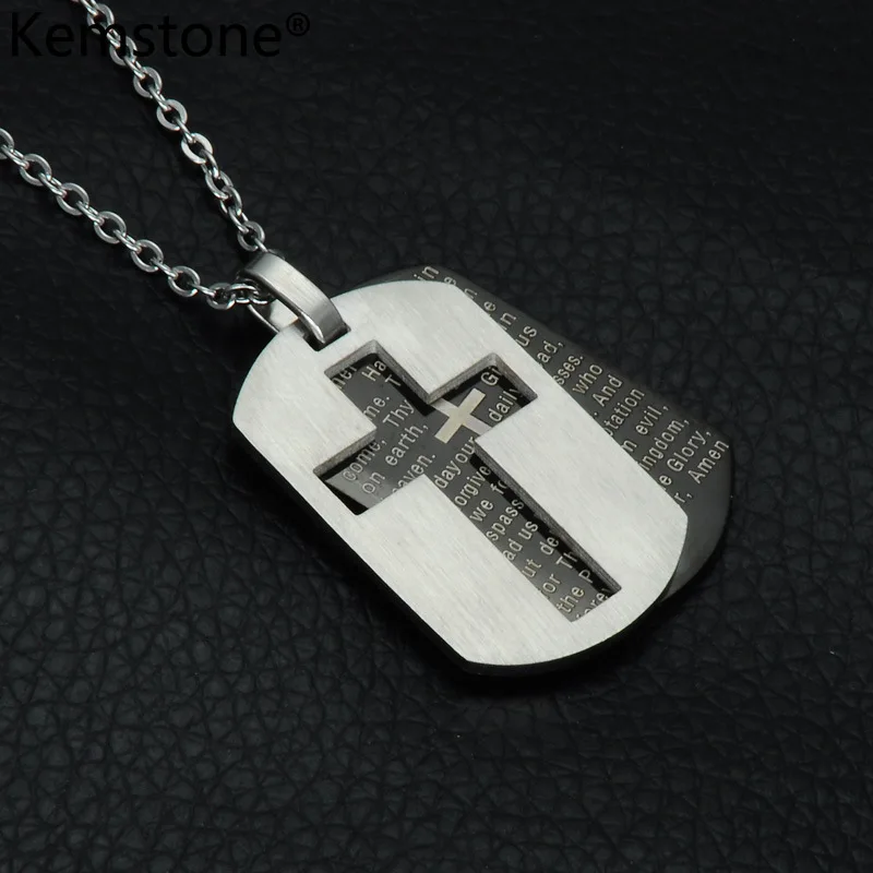 Мужской кулон Kemstone ожерелье из нержавеющей стали золотого цвета с крестом и