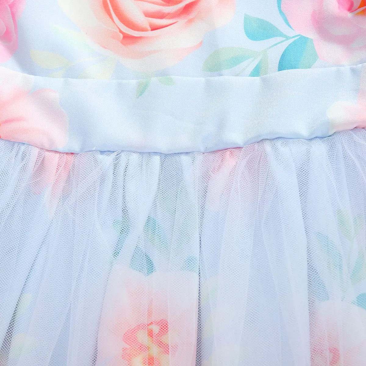 Одежда для маленьких девочек Новое модное летнее платье Розовое с круглым