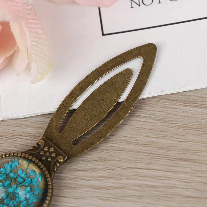 Dried flower Romantic Design Retro Metal Alloy Bronze Bookmark Document Book Mark Label Diy Fit For Gift School Office Decor | Канцтовары