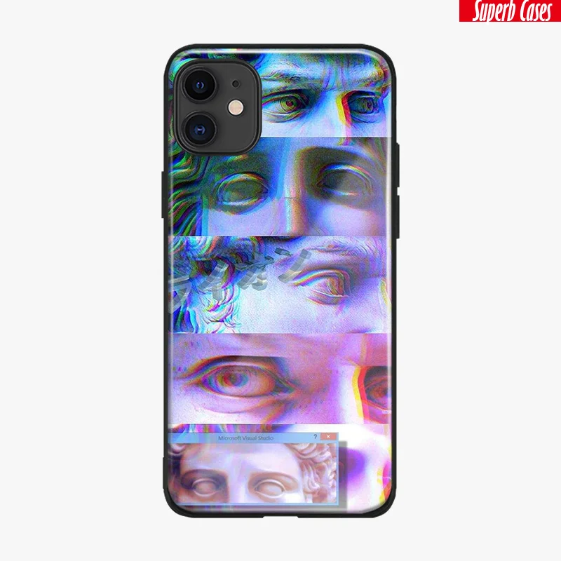 Мягкий силиконовый стеклянный чехол для iPhone 6 6s 7 8 Plus X XR XS 11 Pro max|Бамперы| |