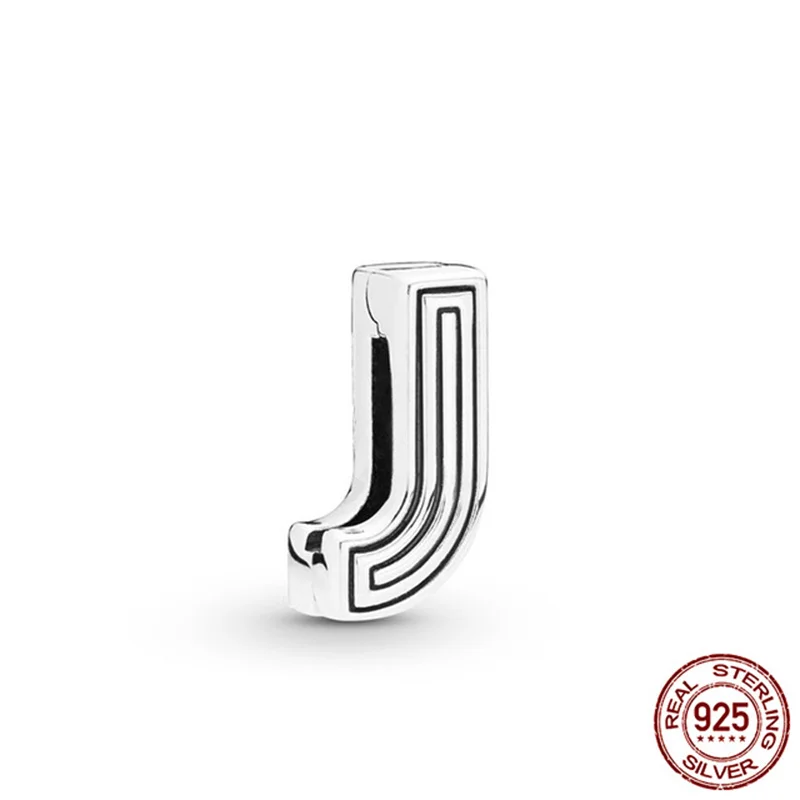 Новинка S925 подвеска с плоским зажимом в виде букв от A до Z Подходит для Pandora