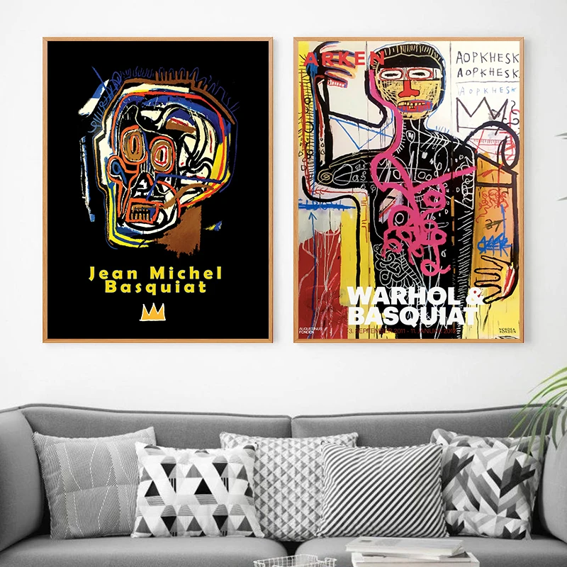 Выставочный постер Энди Уорхол и Джинс Мишель уличные граффити художественные