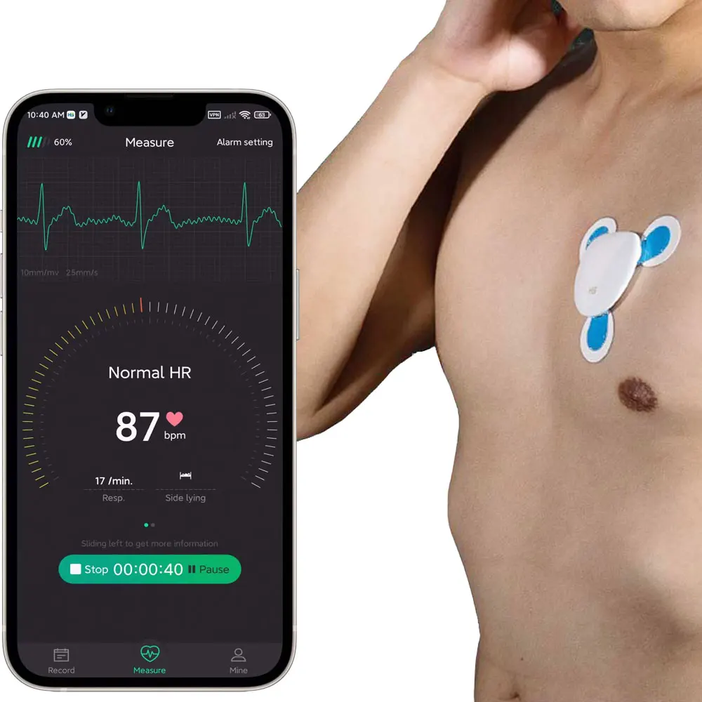 

Wearable 24 Hours ECG Monitoring Wireless Holter EKG Portable Heart Rate Monitor Heart Recorder Electrocardiogram Family Doctor