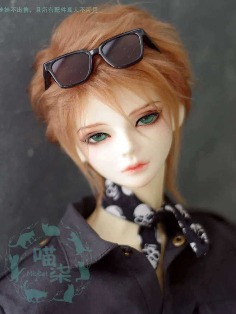 

Шарнирная кукла, меховой парик, тройник, коричневые волосы, парики для шарнирных кукол 1/3 1/4 1/6 1/8 1/12 SD MSD YOSD, длинные прямые меховые парики