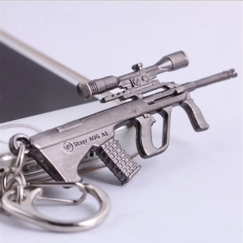 6 см длинный мужской брелок пистолет популярные игры брелки аниме сплав оружие