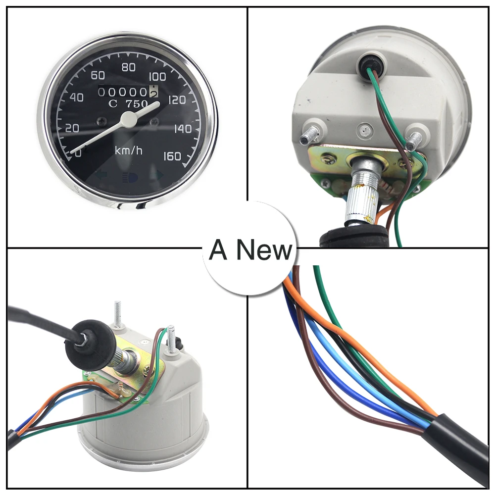 Alconstar ретро мотоцикл спидометр светильник кой 0-120 км/ч 0-160 Чехол для BMW CJ-K750 R12 R71 |