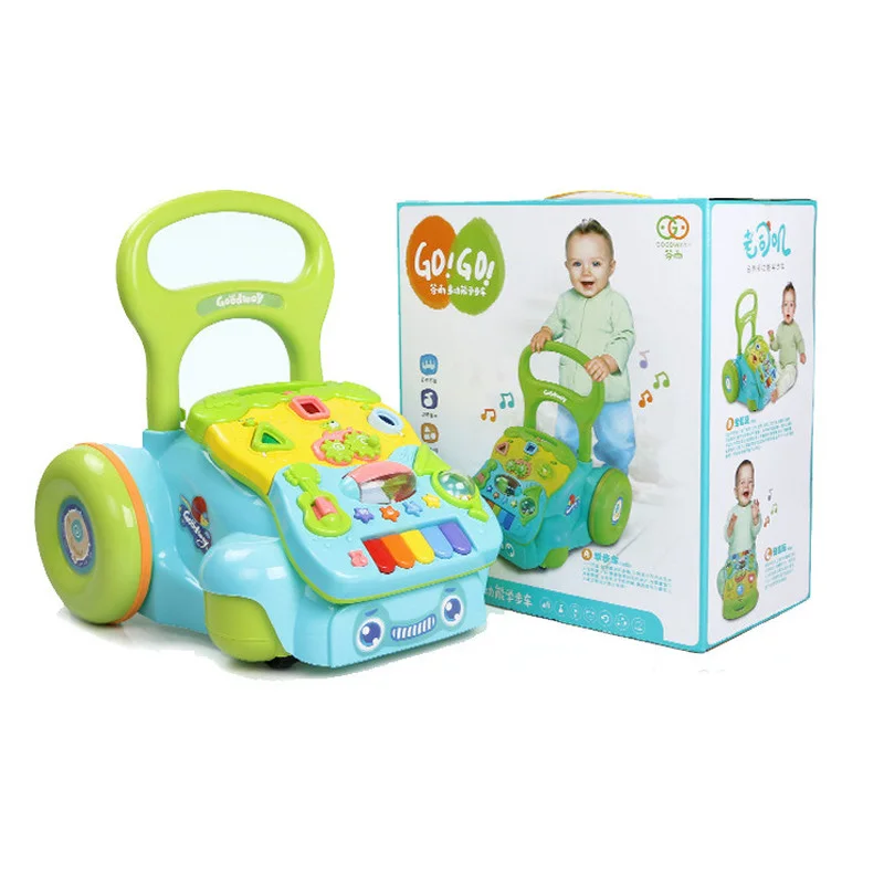 Walker for Baby Toddler Learning  Walk Music Toys 3-18 Months Children's Anti-rollover Trails Adjust The Height In The Two Gear