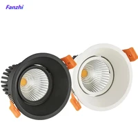 dimmable led downlight 7w 10w 12w 85 265v cob led downlights dimmable cob spot recessed down light light bulb white body