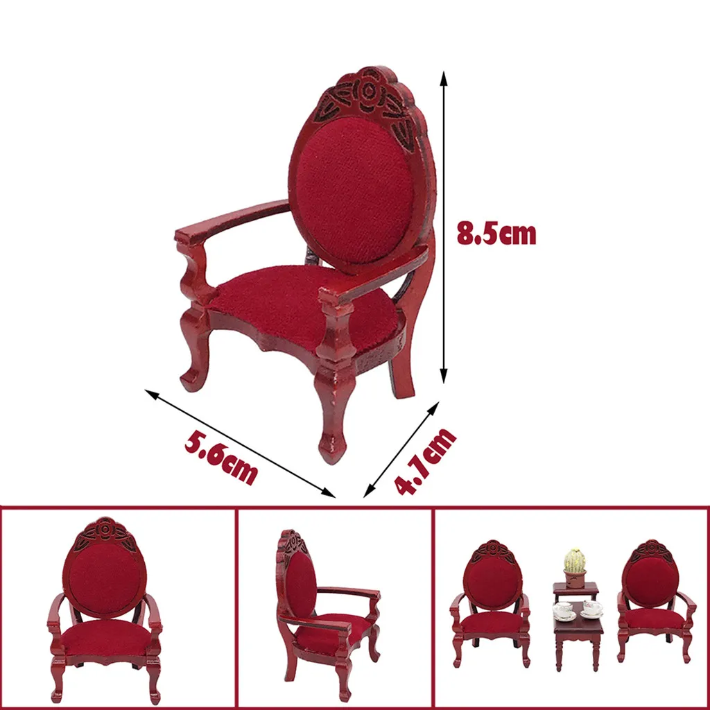 Винтажный мини кукольный домик мебель резные стулья миниатюрные дети ролевые