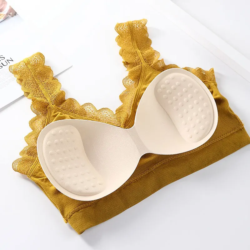 

Lace Bralette Top Women Crop Top Seamless Underwear Tube Tops Sleeveless Bra Women Sexy Lingerie Padded Bandeau Top