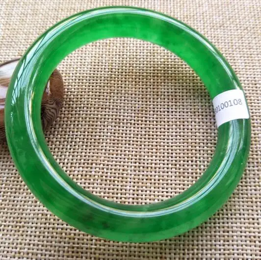 Дорогой Сертифицированный браслет из натурального светло зеленого нефрита