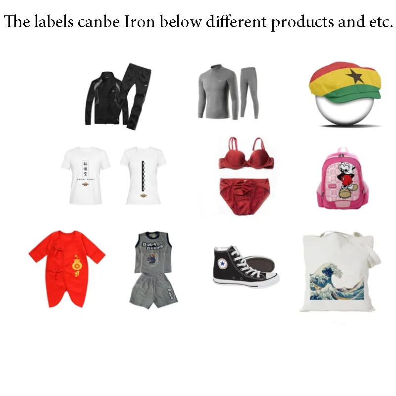50 шт./партия термотрансферные этикетки для воротника|Этикетки одежды| |