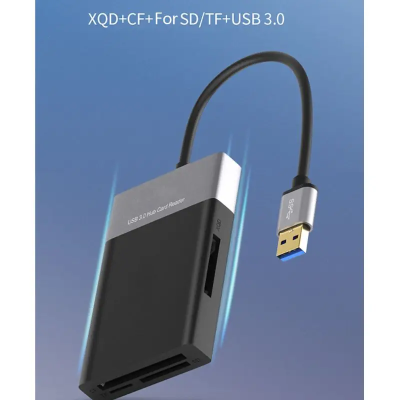 Высокоскоростной USB 3 0 концентратор 6 в 1 на 2 порта для XQD/CF/для кардридера SD/TF |