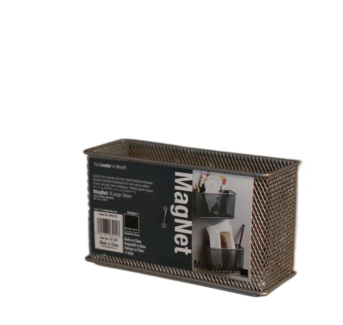 

Simple Nordic Style Metal Grid Storage Box Magnetic Storage Basket Desktop Sundries Storage