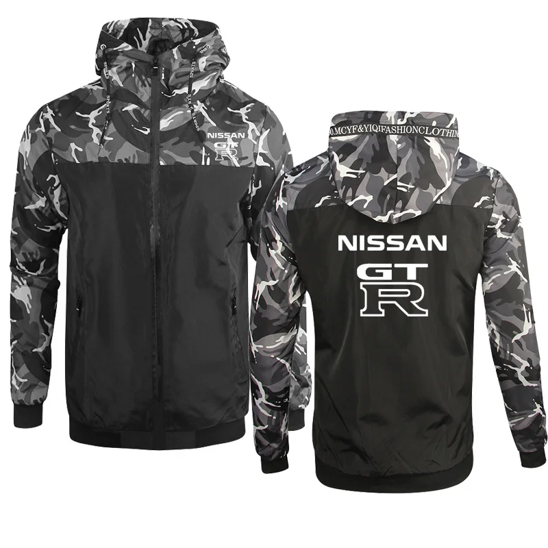 

Spring Autumn New Fashion GTR Car Logo Print Men's hoodie zipper Jacket Sweatshirts Men's jackets Clothing Sweatshirt